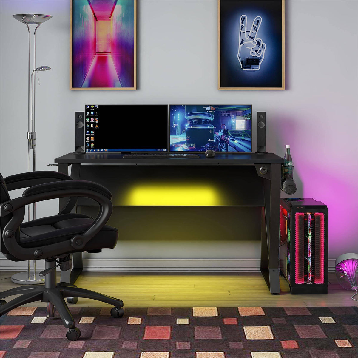 Adjustable Gaming Desk Black X53079
