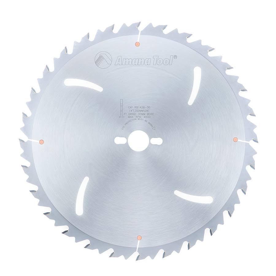 Carbide Tipped Euro Rip with Cooling Slots 14 inch Dia x 28T, 18 Deg, 30mm Bore K788