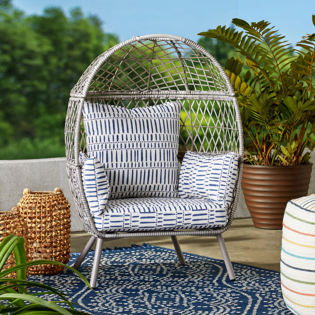 Outdoor Wicker Kid's Egg Chair U1118