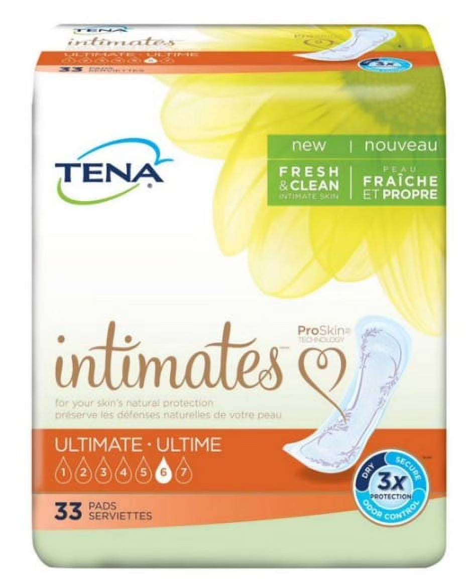 Tena Intimates Ultimate Incontinence Pad, 2 Pc/ 33 Ea T901724