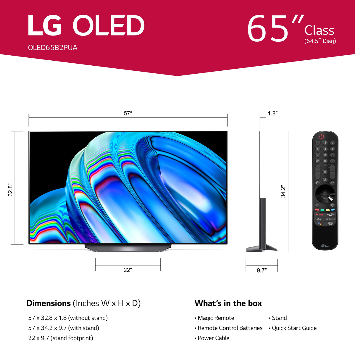 65 Class 4K UHD OLED Smart TV with Dolby Vision U1493