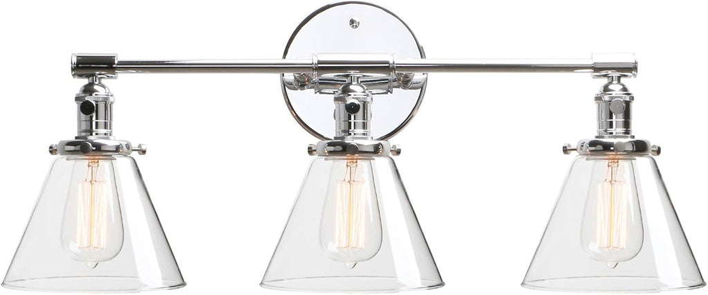 Black Wall Sconce Light Fixture with Clear Glass Canopy Y32737