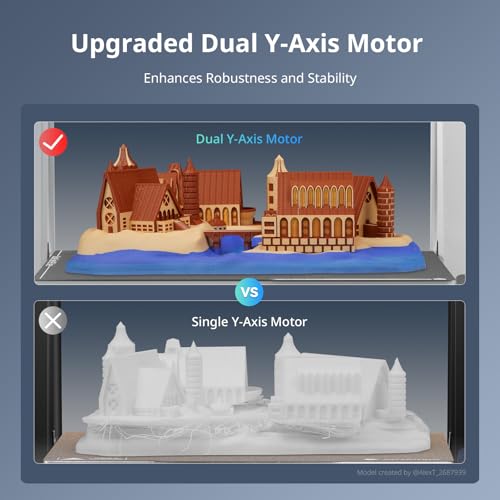 3D Printer with Multi Color Printing, 420x420x500mm Build Volume, Auto Leveling E913