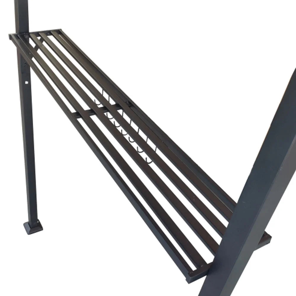 Grey Outdoor Grill Gazebo with Steel Frame I7200