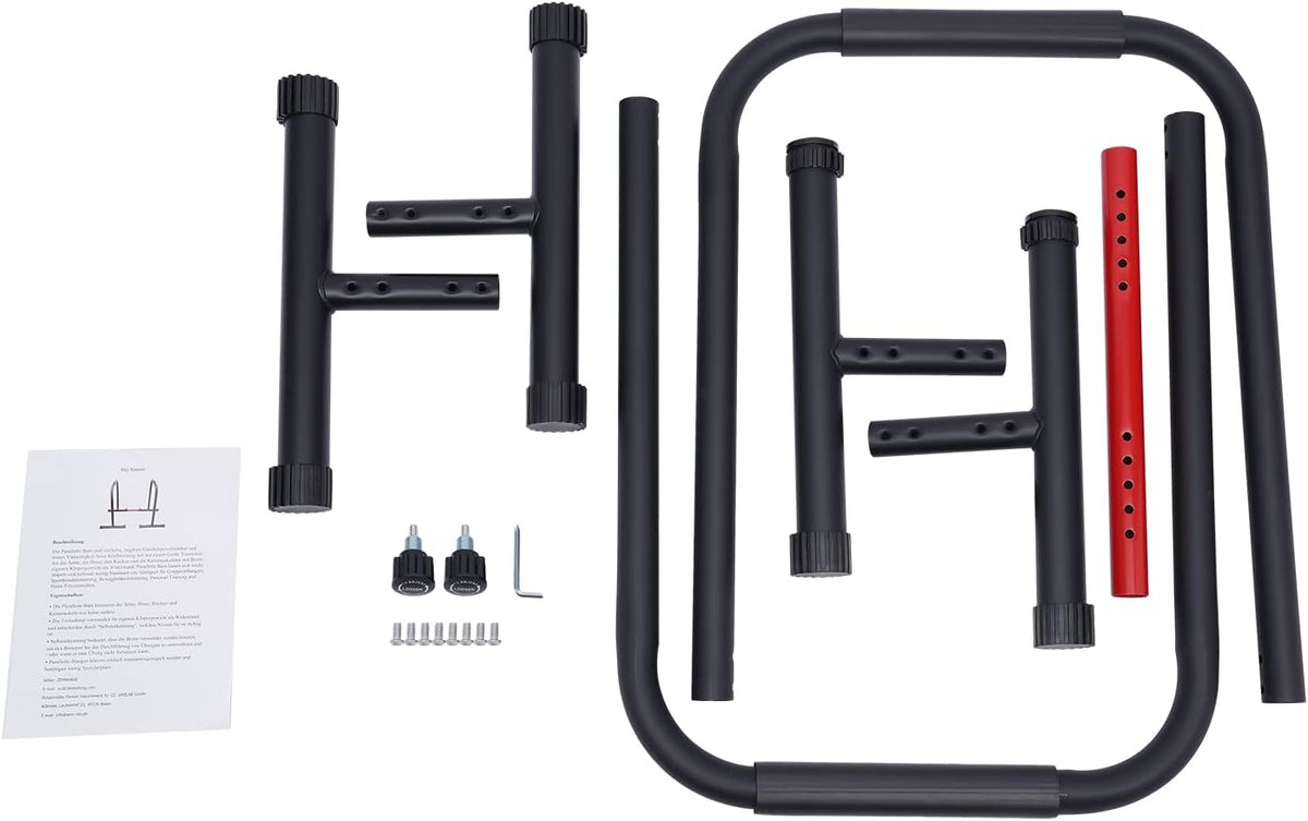 Black Heavy Duty Adjustable Dip Bar, 440 LBS Loading Capacity X966