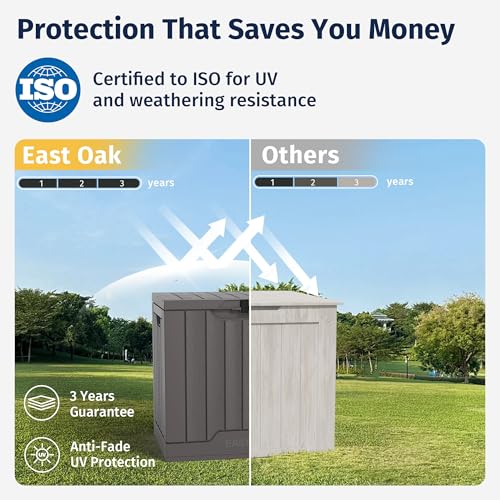 60 Gallon Grey Resin Outdoor Storage Box N7978