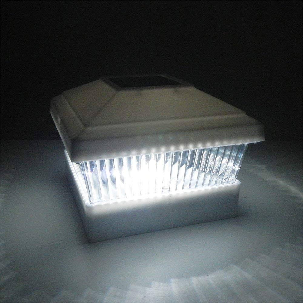 White 8 Pack Solar LED Post Deck Cap I517