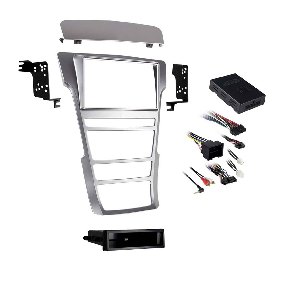 Single DIN Dash Kit - Silver J1084
