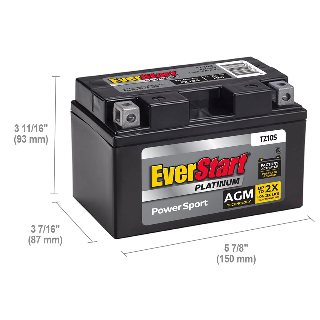 AGM Power Sport Battery Group Size TX10S 12 Volt 190 CCA K76259
