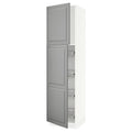 White High Cabinet with Wire Baskets A378099