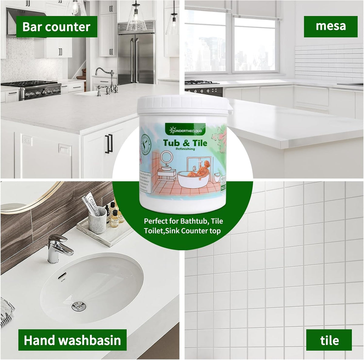 White 35 oz Tub and Tile Refinishing Kit F54882
