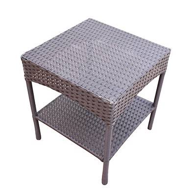 Espresso Resin Wicker Side Table X120
