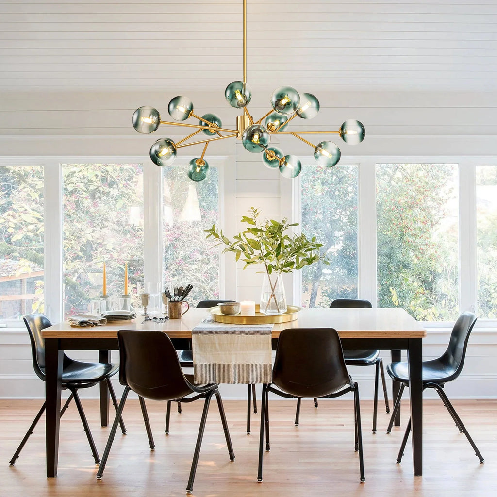 15-Light Glass Bubble Chandelier B49167