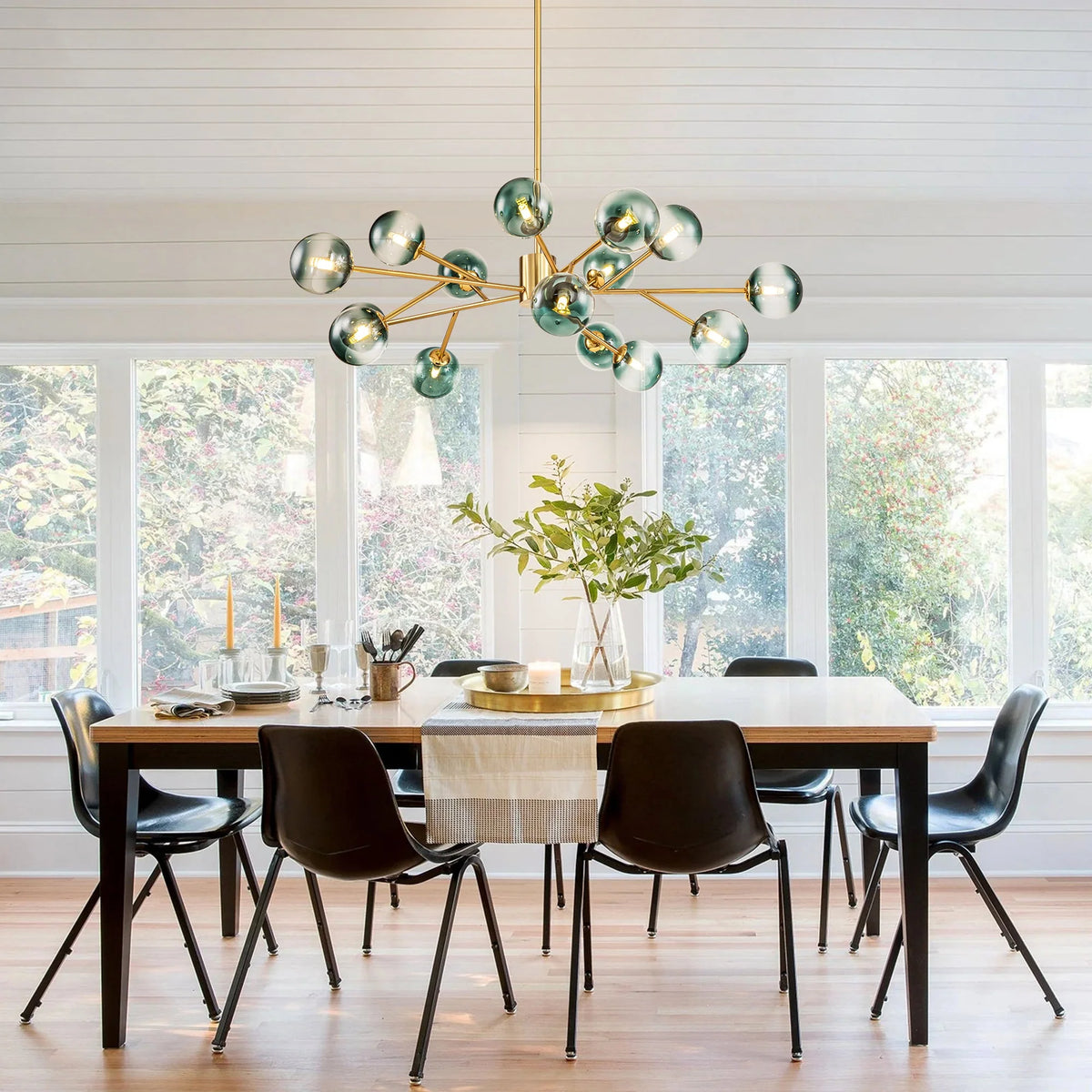 15-Light Glass Bubble Chandelier B49167