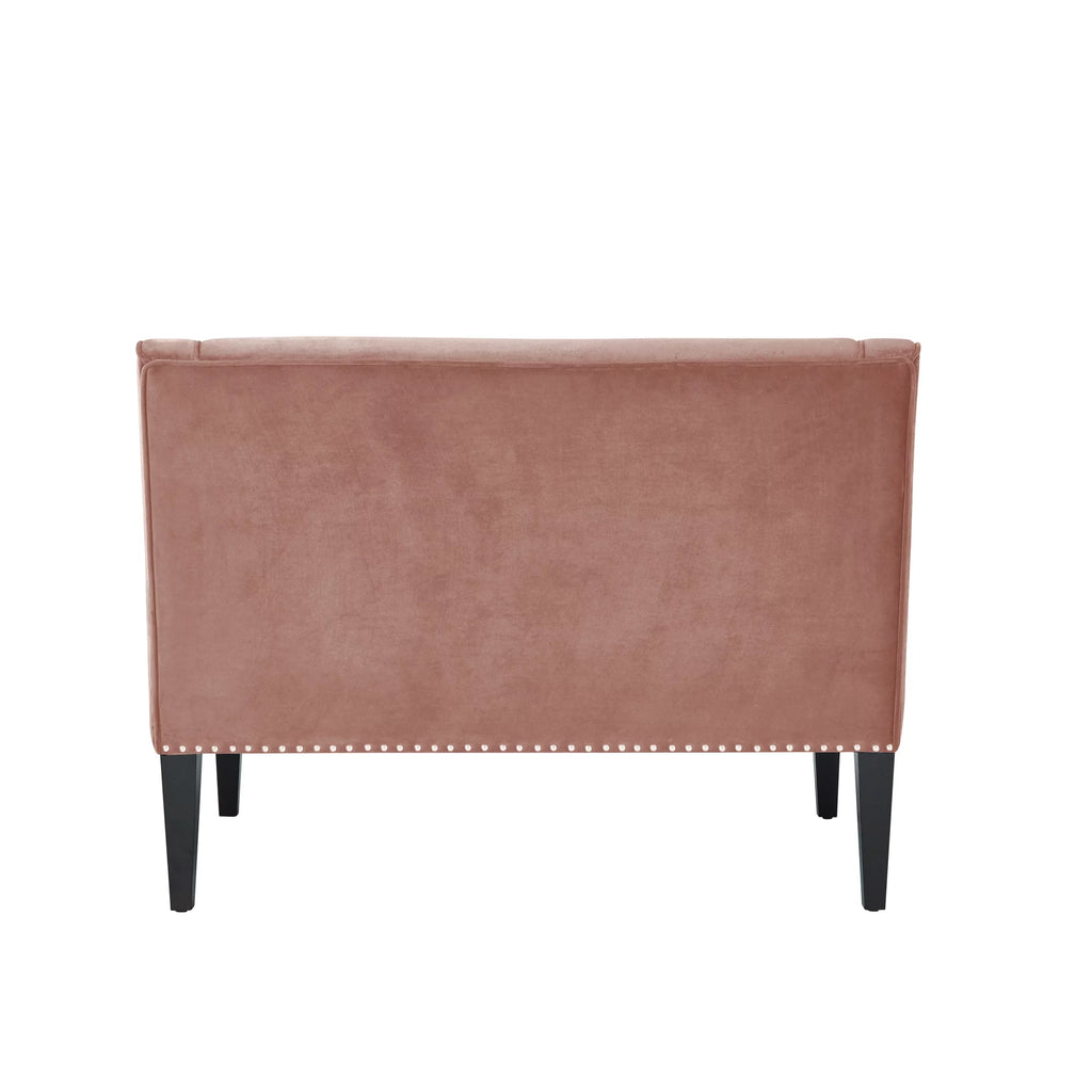 Blush Velvet Upholstered Bench U7731