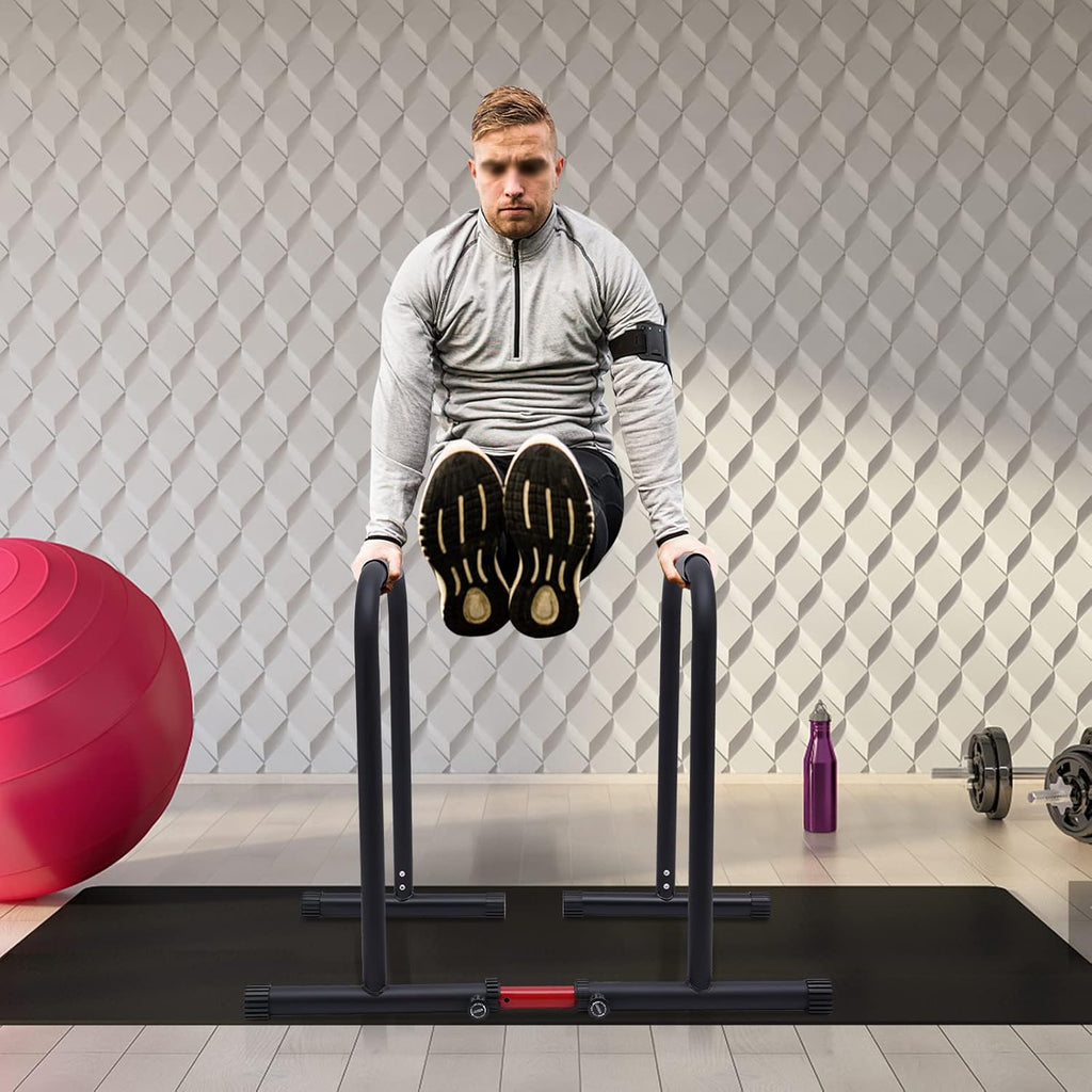 Black Heavy Duty Adjustable Dip Bar, 440 LBS Loading Capacity X966
