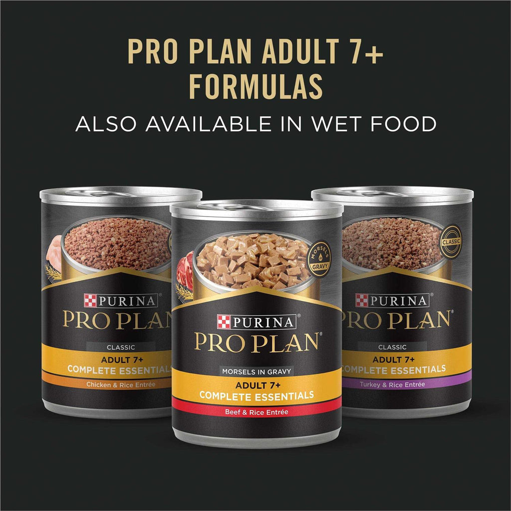 Senior Adult 7+ Complete Essentials Shredded Blend Beef & Rice Formula High Protein Dog Food E8944