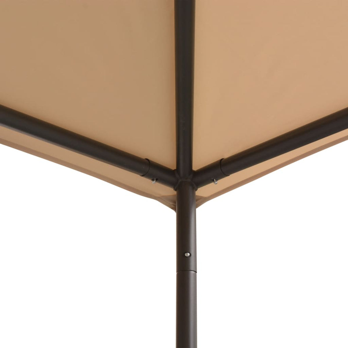 Beige Steel Gazebo Tent Canopy I19446