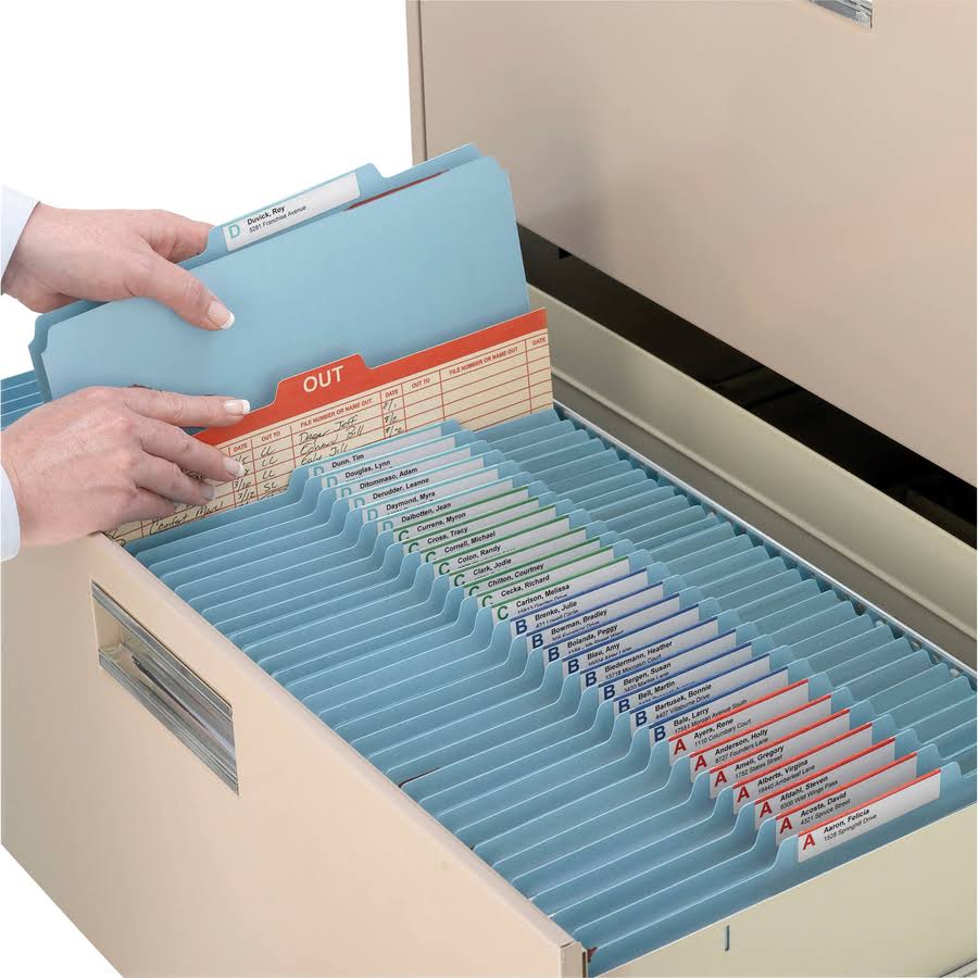 Blue Pressboard Classification Folders L946