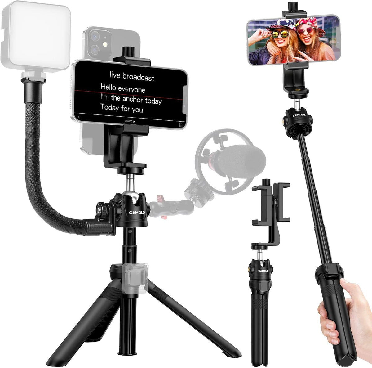 Phone Tripod Mount Teleprompter for Smartphone T82527