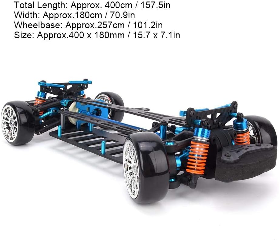 Carbon Fiber Metal 1:10 RC Car Frame Kit W35382