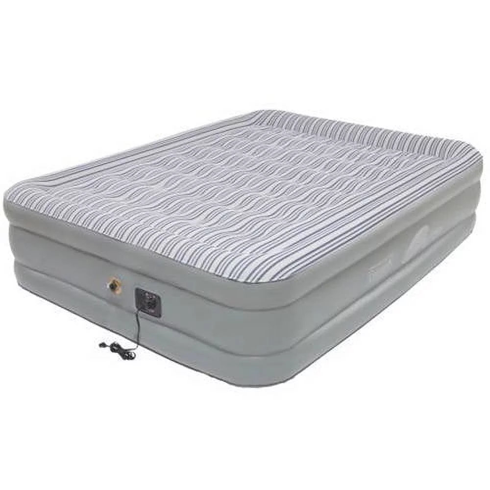 Queen Double High Airbed with Built in Pump B29302