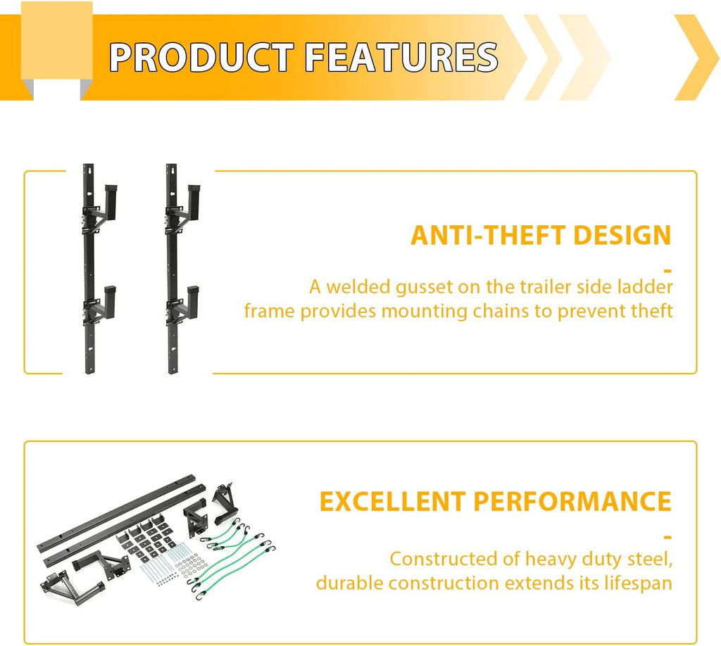 Adjustable Trailer Ladder Rack Pack of 2 W914299