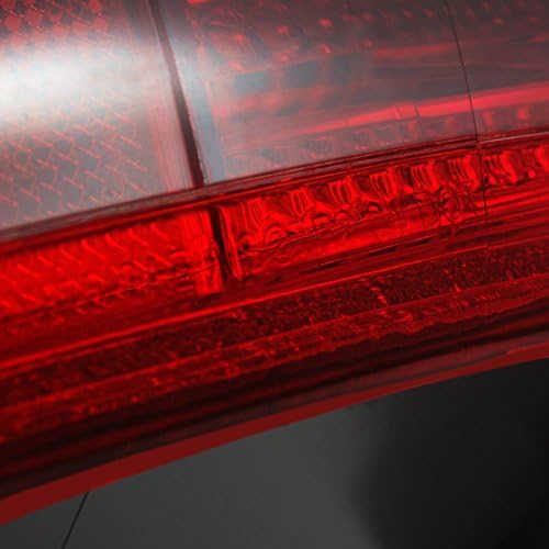 Red Clear Rear Tail Lights Pair B6227