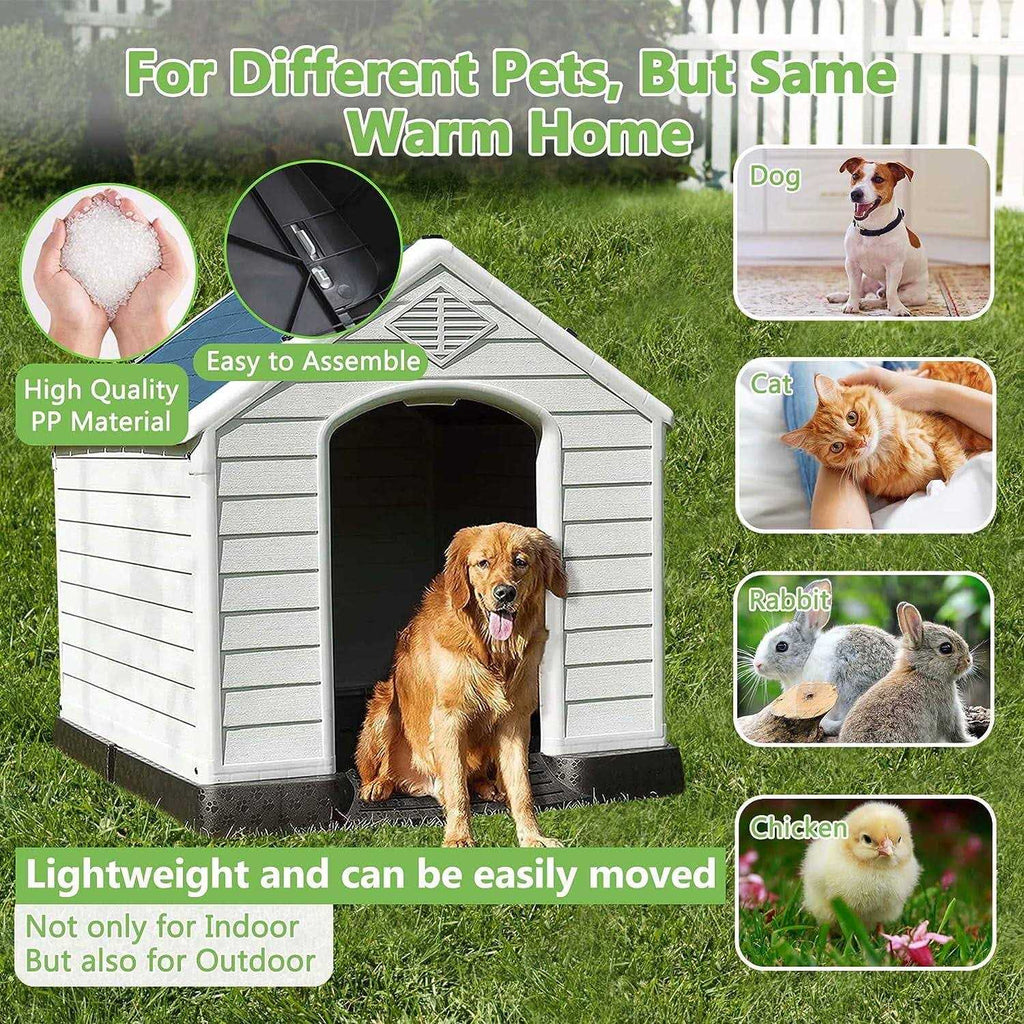Waterproof Plastic Dog House with Vent and Raised Floor S601