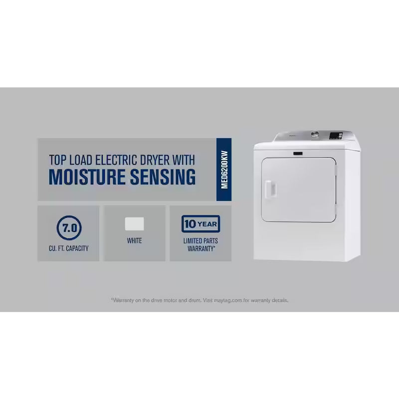 White Electric Vented Dryer with Moisture Sensing Z270606