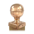 Copper Ball Top Slip Over Fence Post Cap, Brown C967