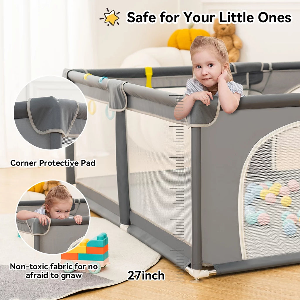 63x63'' Gray Baby Playpen Z220