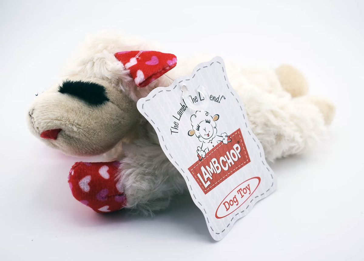 7" Lamb Chop Dog Toy With Squeaky V8985