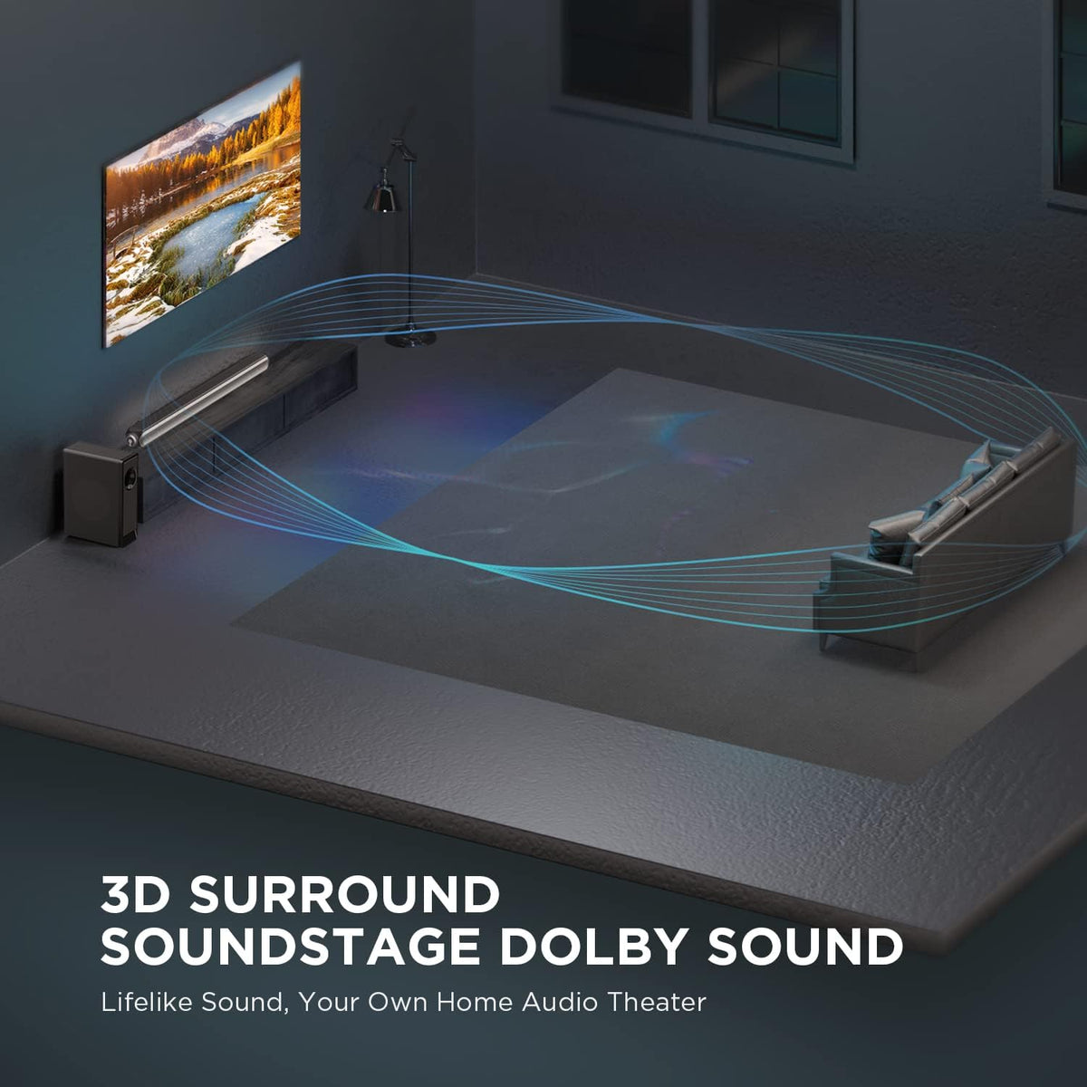 240W 2.1 Sound Bar with 6.5'' Wireless Subwoofer W339747