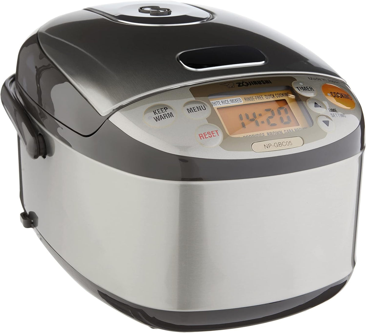 Stainless Dark Brown Induction Heating Rice Cooker and Warmer E64570