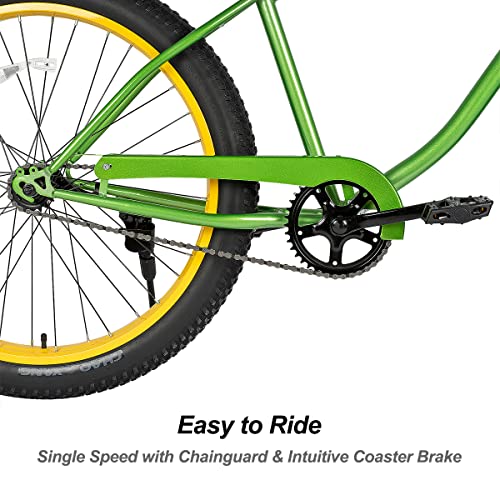 26 x 3 Inch Single Speed Beach Cruiser Bike M8336