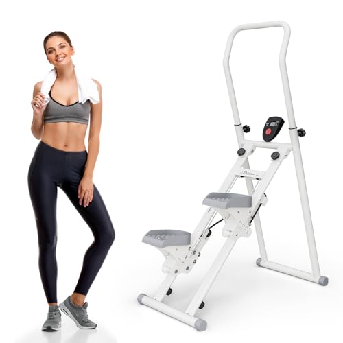 Compact Folding Stair Stepper with Adjustable Handlebar & Pedals R571