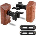 Quick Release Wood Handgrips with NATO Rail Clamps & Safety Rails A32092