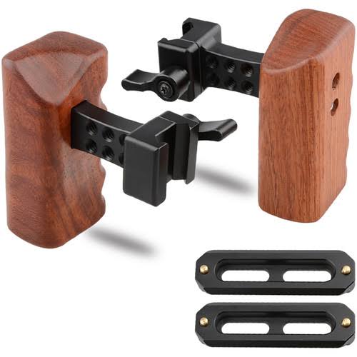 Quick Release Wood Handgrips with NATO Rail Clamps & Safety Rails A32092