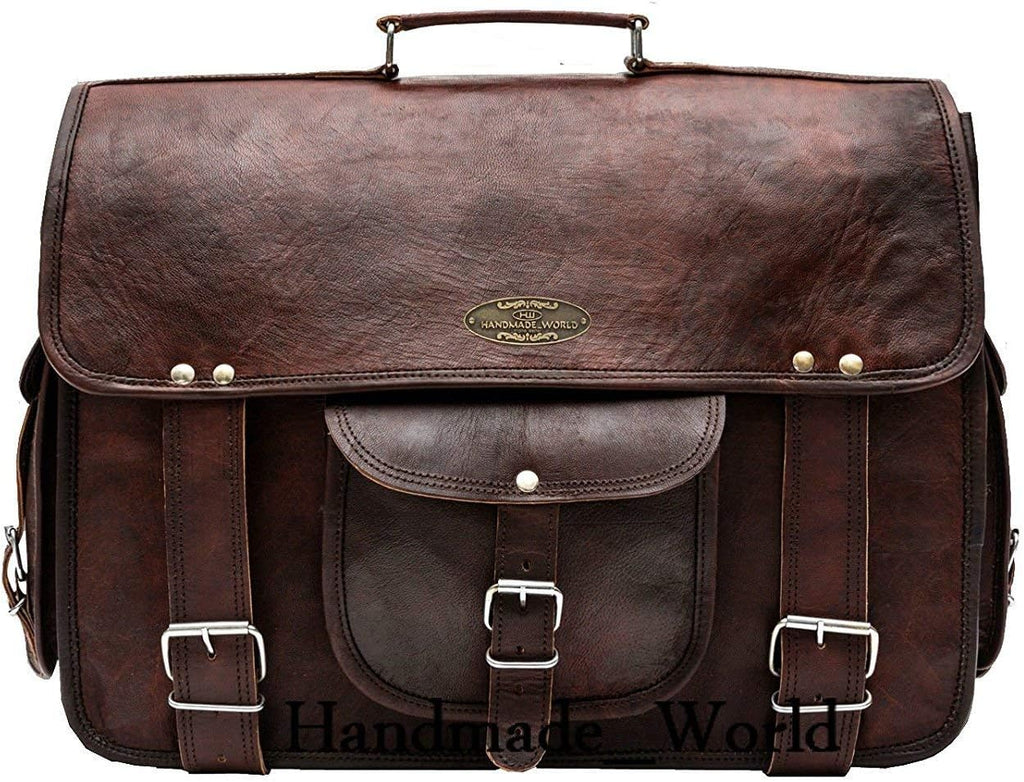 Leather Messenger Laptop Bag Satchel (11 X 15) W430