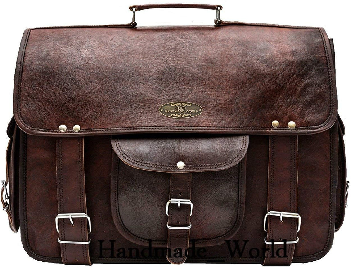 Leather Messenger Laptop Bag Satchel (11 X 15) W430