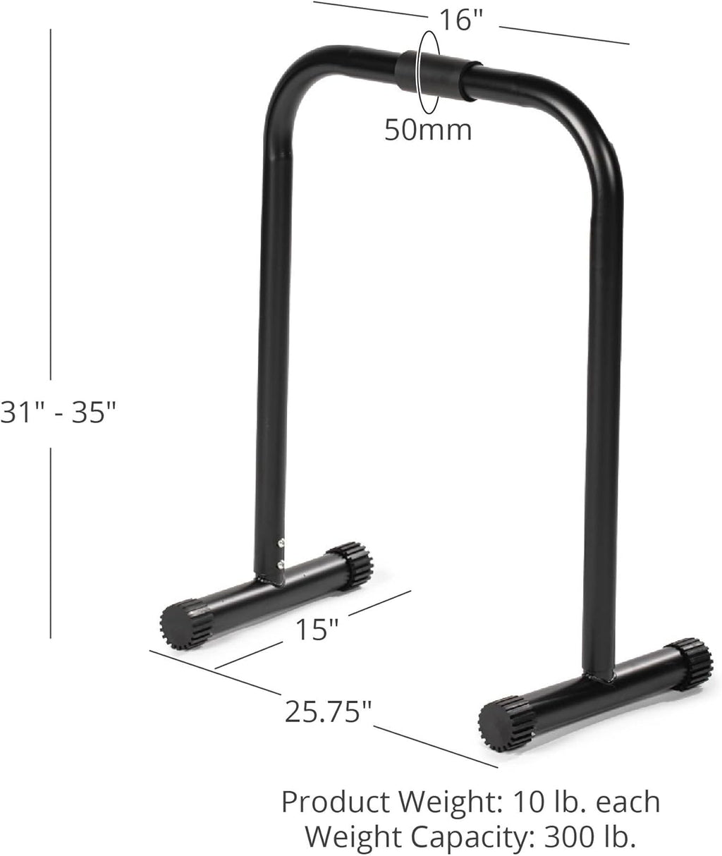 Adjustable Height Dip Station, Heavy Duty Parallel Bars, 300 LB O431