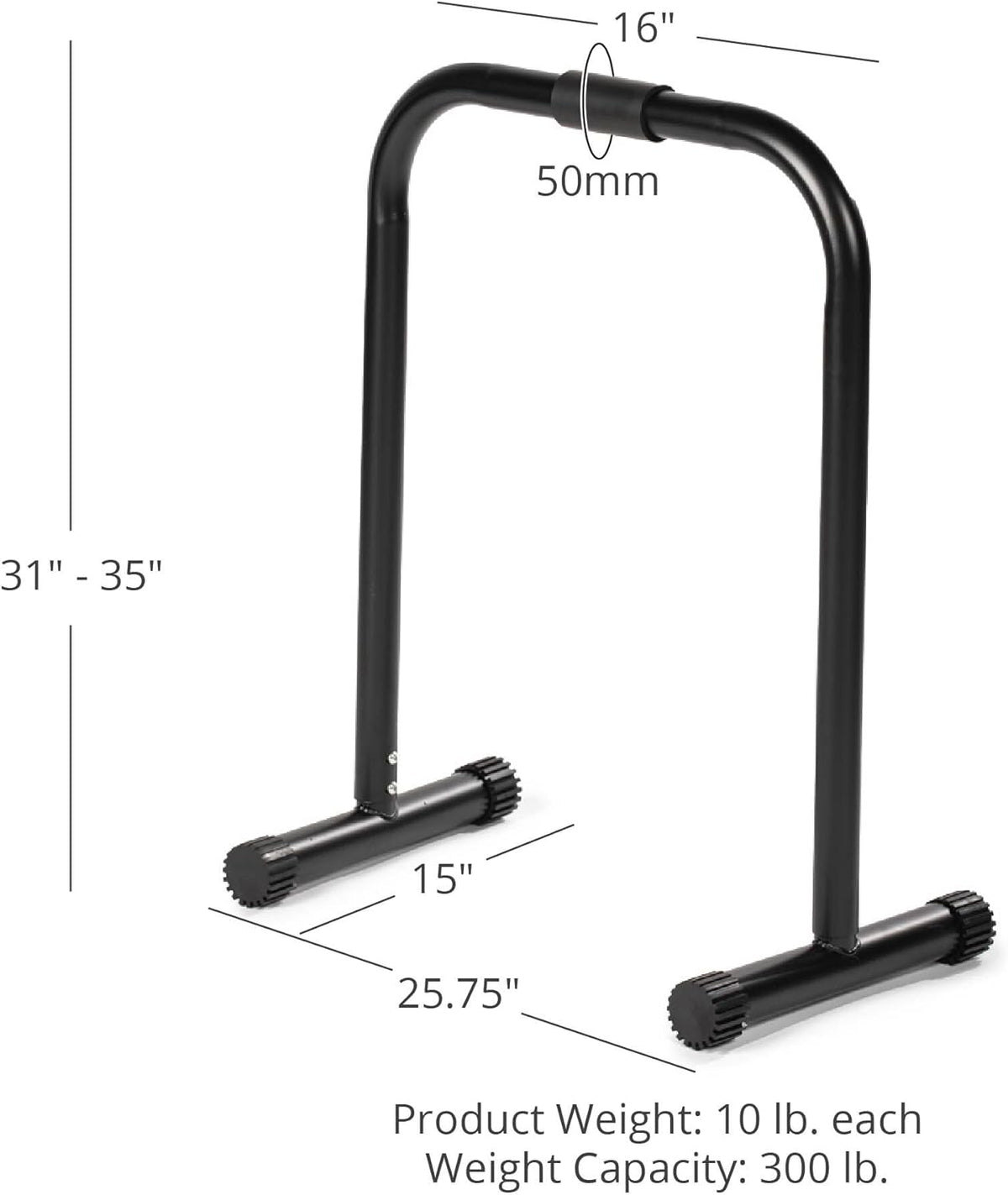 Adjustable Height Dip Station, Heavy Duty Parallel Bars, 300 LB O431