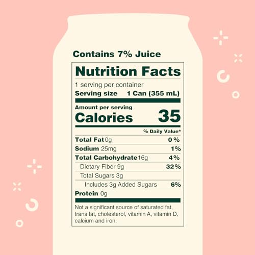 Prebiotic Soda, Peaches & Cream, 12 fl oz (12 Cans) M5001