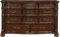 11 Drawers Cherry Finish Wood Dresser H96486