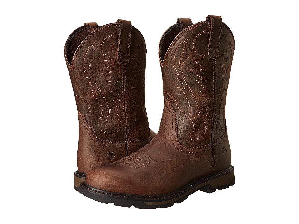 Brown Pull On Work Boots N620