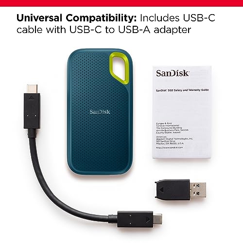 Portable SSD - USB-C, USB 3.2 Gen 2 - External Solid State Drive I122