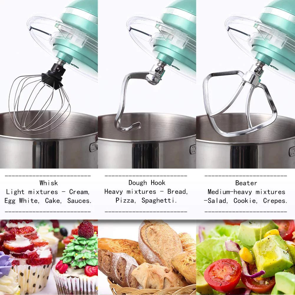 6.5-QT 660W 6-Speed Tilt-Head Electric Stand Mixer, Blue X637463
