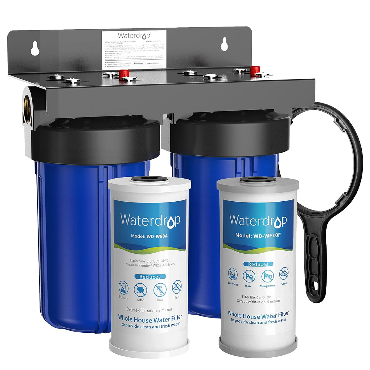 Whole House Water Filter System with Carbon and Sediment Filters C534
