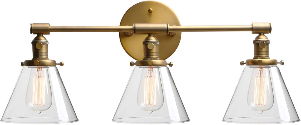 Black Wall Sconce Light Fixture with Clear Glass Canopy Y32737